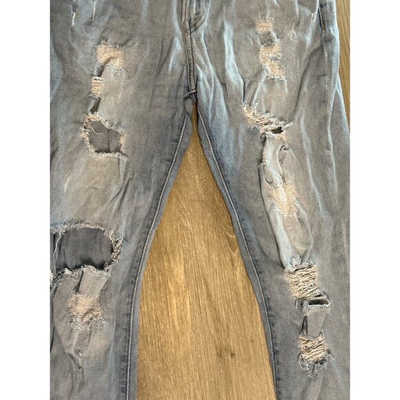 H&M & Denim Jeans Women's Distressed Destroyed Light Blue Denim Size 30/32 - Picture 12 of 14